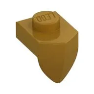 Plate Special 1 x 1 with Vertical Tooth, Pearl Gold