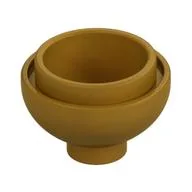 Brick Round 2 x 2 Dome Bottom [Open Stud], Pearl Gold