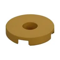 Tile Special Round 2 x 2 with Hole, Pearl Gold