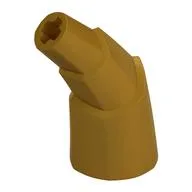 Animal Body Part, Horn Stacked 45 deg. with Axle Connectors, Pearl Gold