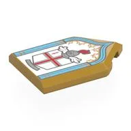 Tile Special 2 x 3 Pentagonal with London Coat of Arms, Medium Azure Border Print, Pearl Gold