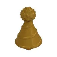 Headwear Accessory Hat with Small Pin, Clown / Party with Pin, Pearl Gold