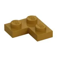 Plate 2 x 2 Corner, Pearl Gold