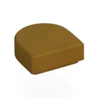 Tile Round 1 x 1 Half Circle, Pearl Gold