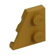 Wedge Plate 2 x 2 Left, Pearl Gold
