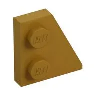 Wedge Plate 2 x 2 Right, Pearl Gold