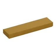 Tile 1 x 4 with Groove, Pearl Gold