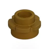 Plant, Flower, Plate Round 1 x 1 with 5 Petals, Pearl Gold