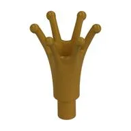 Headwear Accessory Crown Long with Bar, Pearl Gold
