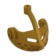 Headwear Accessory Visor Grille with Top Pin Hole (Castle), Pearl Gold