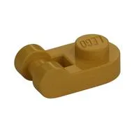 Plate Special 1 x 1 Rounded with Handle, Pearl Gold