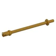 Bar 8L - Two Stop Rings / One Pin, Technic Figure Ski Pole [Flat End], Pearl Gold