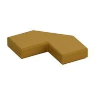 Tile Special 2 x 2 Corner with Cut Corner - Facet, Pearl Gold