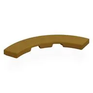 Tile 4 x 4 Curved, Macaroni, Pearl Gold