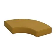 Tile 2 x 2 Curved, Macaroni, Pearl Gold