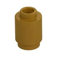 Brick Round 1 x 1 Open Stud, Pearl Gold
