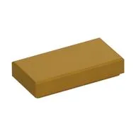 Tile 1 x 2 with Groove, Pearl Gold
