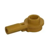 Plate Special Round 1 x 1 with Hollow Stud and Horizontal Bar 1L, Pearl Gold