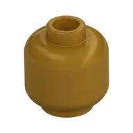 Minifig Head [Plain] [Hollow Stud], Pearl Gold