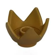 Crown / Flower / Egg Shell Half, Pearl Gold