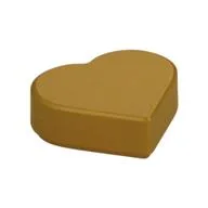 Tile 1 x 1 Heart, Pearl Gold