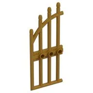 Gate 1 x 4 x 9 Arched with Bars and Three Studs, Pearl Gold