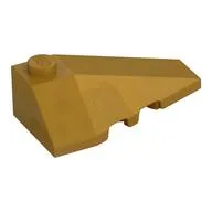Brick Wedged, Sloped 4 x 2 Triple Right, Pearl Gold
