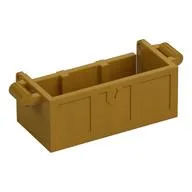 Treasure Chest Bottom with Rear Slots, No Groove, Pearl Gold