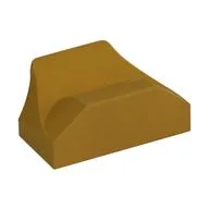 Brick Wedged, Curved 1 x 2 x 2/3 No Studs, Wing End, Pearl Gold