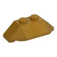 Brick Wedged, Sloped 45° 2 x 4 Triple, Pearl Gold
