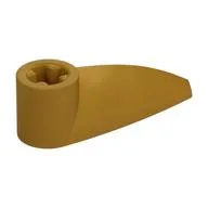 Technic Tooth 1 x 3 with Axle Hole [Hollow Underside], Pearl Gold