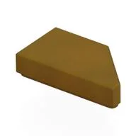 Tile 1 x 2 with Stud Notch Left, Pearl Gold