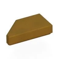 Tile 1 x 2 with Stud Notch Right, Pearl Gold