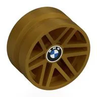 Wheel, Sport 21 x 11, Double Spokes with BMW Logo Print, Pearl Gold