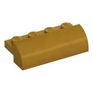 Brick Curved 2 x 4 x 1, Pearl Gold