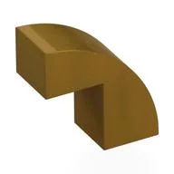Brick Curved 1 x 2 x 1 2/3 with 1 Cutout, Pearl Gold