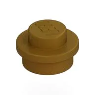 Plate Round 1 x 1 with Solid Stud, Pearl Gold