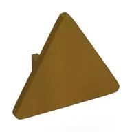 Road Sign Clip-on 2.2 x 2.667 Triangular with Open O Clip, Pearl Gold