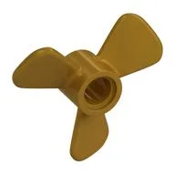 Propeller 3 Blade 3 Diameter with Pin Hole, Pearl Gold