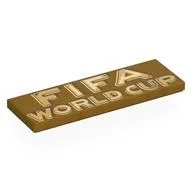 Tile 2 x 6 with 'FIFA WORLDCUP' Print, Pearl Gold