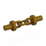 Chain 2L with Bars, Pearl Gold