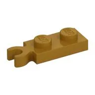 Plate Special 1 x 2 with Clip Vertical on End, Pearl Gold