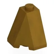 Brick Wedged, Sloped 65° 2 x 2 x 2 Corner, Pearl Gold