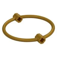 Bar, Ring 7L Diameter, with 2 Axle Connectors, Pearl Gold