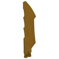 Weapon Sword with Jagged Edges, Double Axle Hole, Pearl Gold