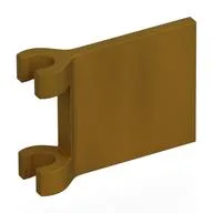 Flag 2 x 2 Square, Flared Clip Edge [Thick Clips], Pearl Gold