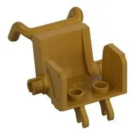 Equipment Medical Wheelchair with Pins for Wheels [Minifig], Pearl Gold