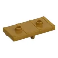 Treasure Chest Lid, Flat with 2 Studs, Pearl Gold