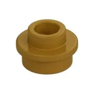 Plate Round 1 x 1 with Open Stud, Pearl Gold