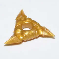 Weapon Throwing Star / Shuriken with Textured Grips, Pearl Gold